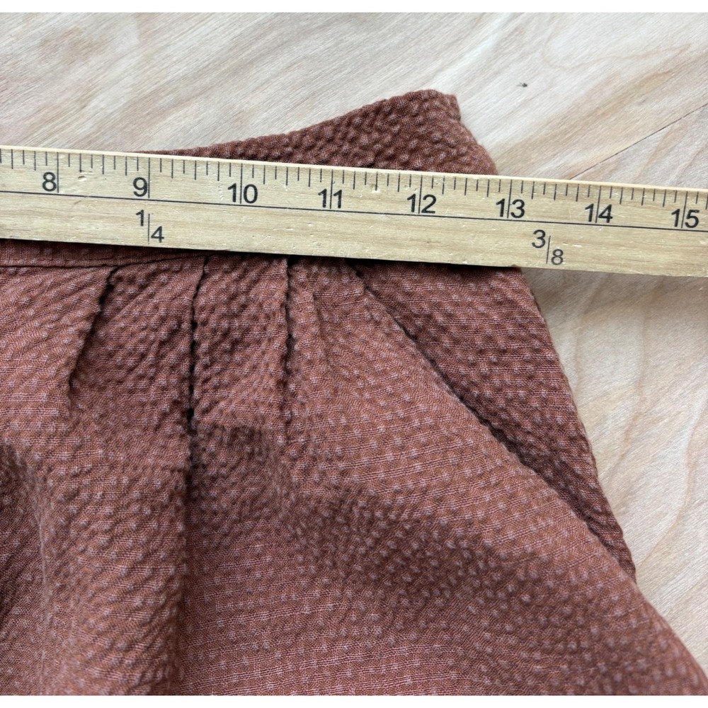 First Rite Rust Brown Textured Pleated Midi Skirt Pockets High Waist S
Linen‎ - Picture 8 of 11